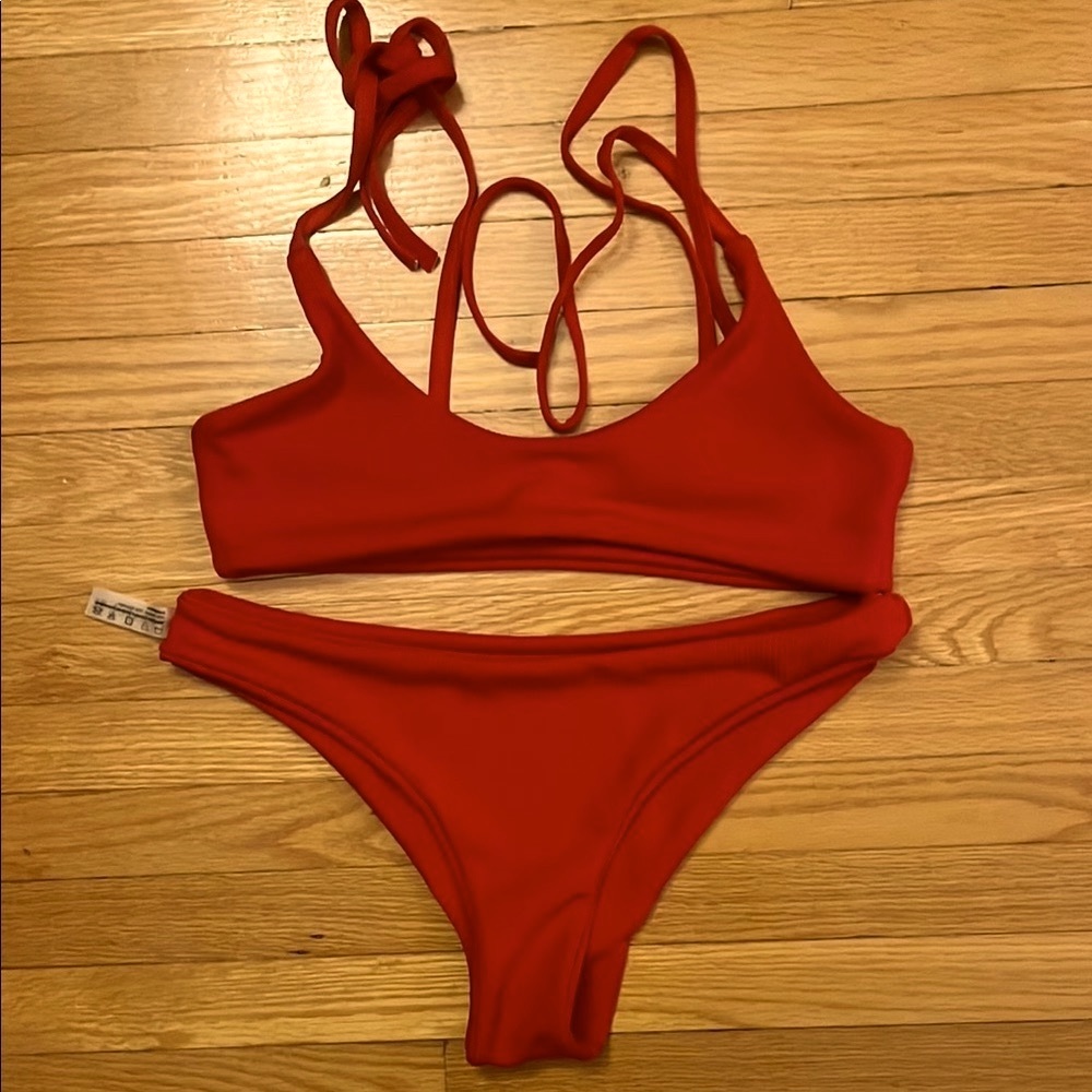 Zaful Vibrant Red Bikini Top